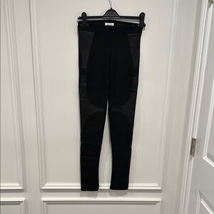 Helmut Lang Leather Detail Leggings.